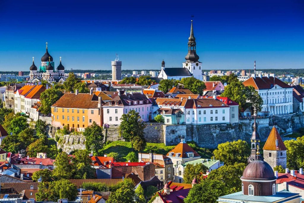postcard town of tallin ,