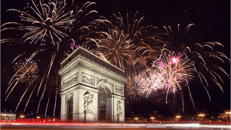 paris night, new year's,